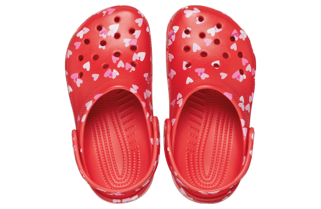 CROCS Classic Valentine's Day Hearts Clogs