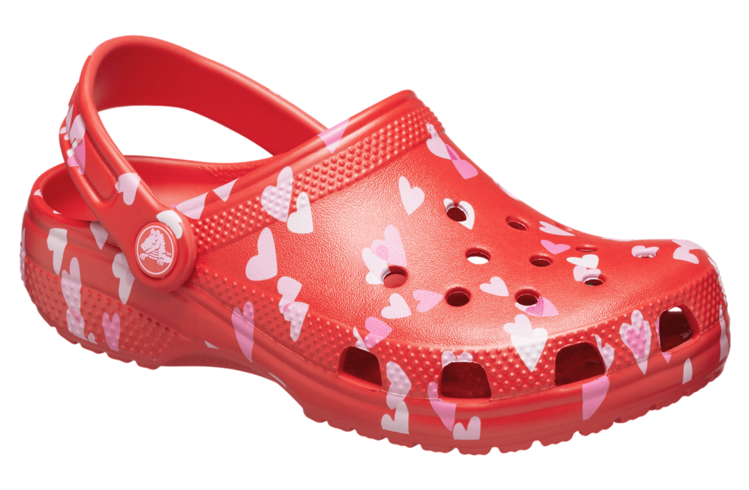 CROCS Classic Valentine's Day Hearts Clogs