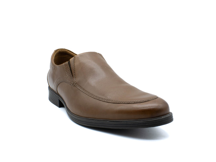 CLARKS WHIDDON STEP DARK TAN LEATHER