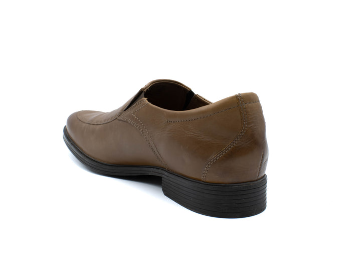 CLARKS WHIDDON STEP DARK TAN LEATHER