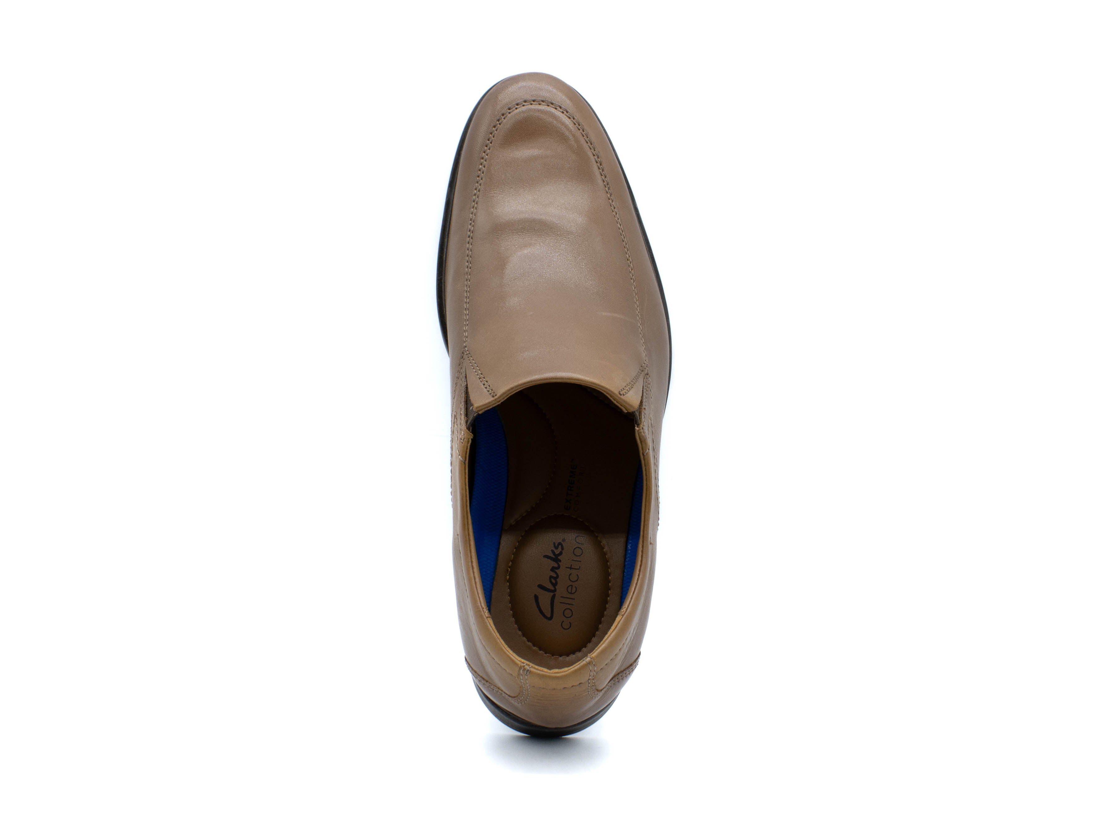 CLARKS WHIDDON STEP DARK TAN LEATHER