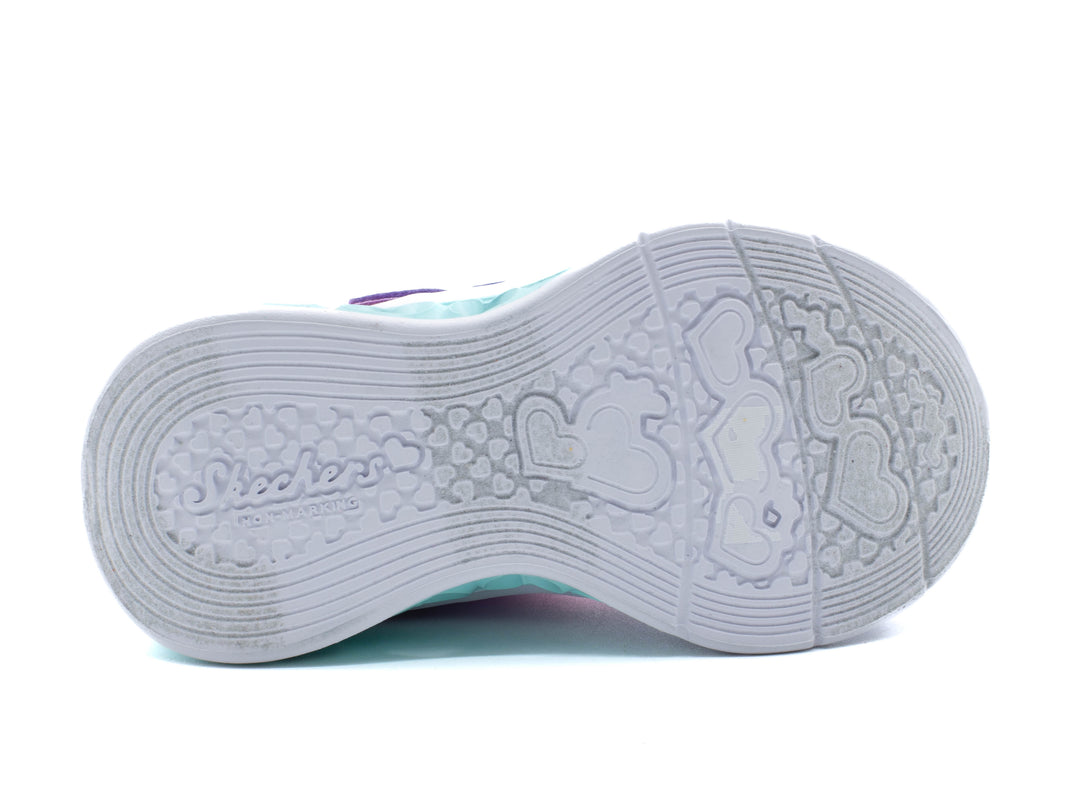 SKECHERS Youth Girl's Flutter Heart Lights - Simply Love Sneaker
