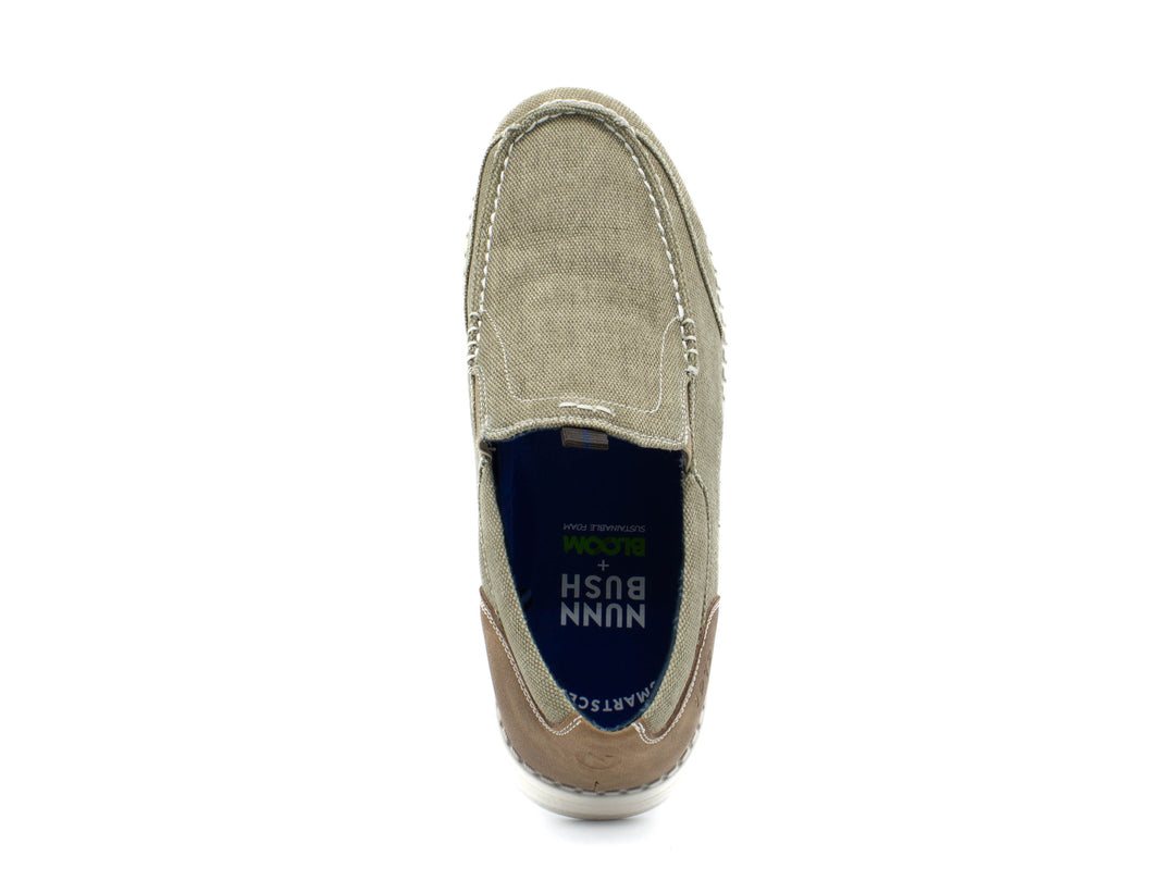 NUNN BUSH BREWSKI  CANVAS MOC TOE VENETIAN SLIP ON