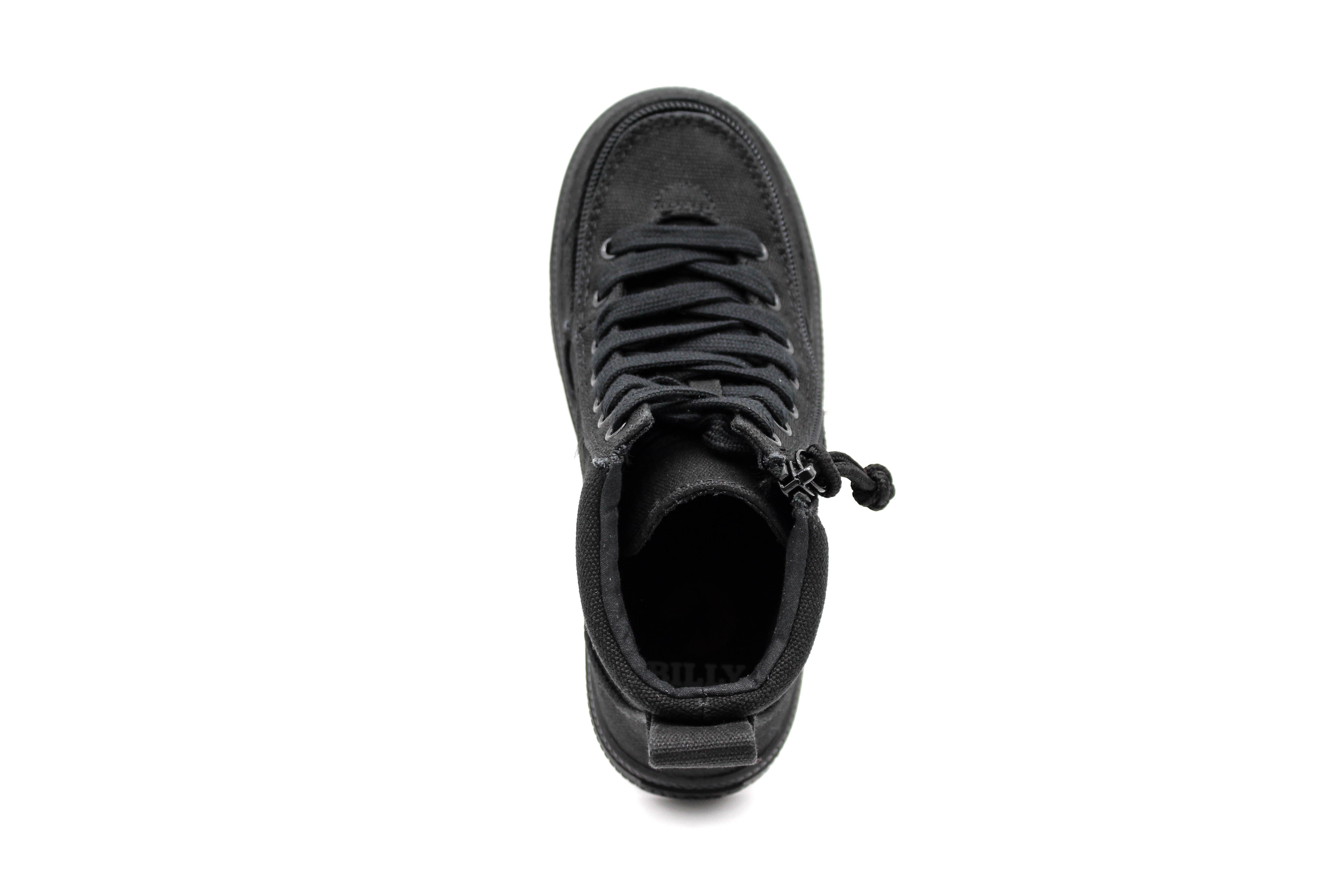 BILLY Black to the Floor Canvas Classic Lace High Tops