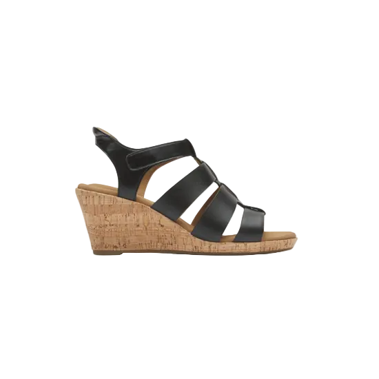 ROCKPORT Briah New Gladiator Black Wide