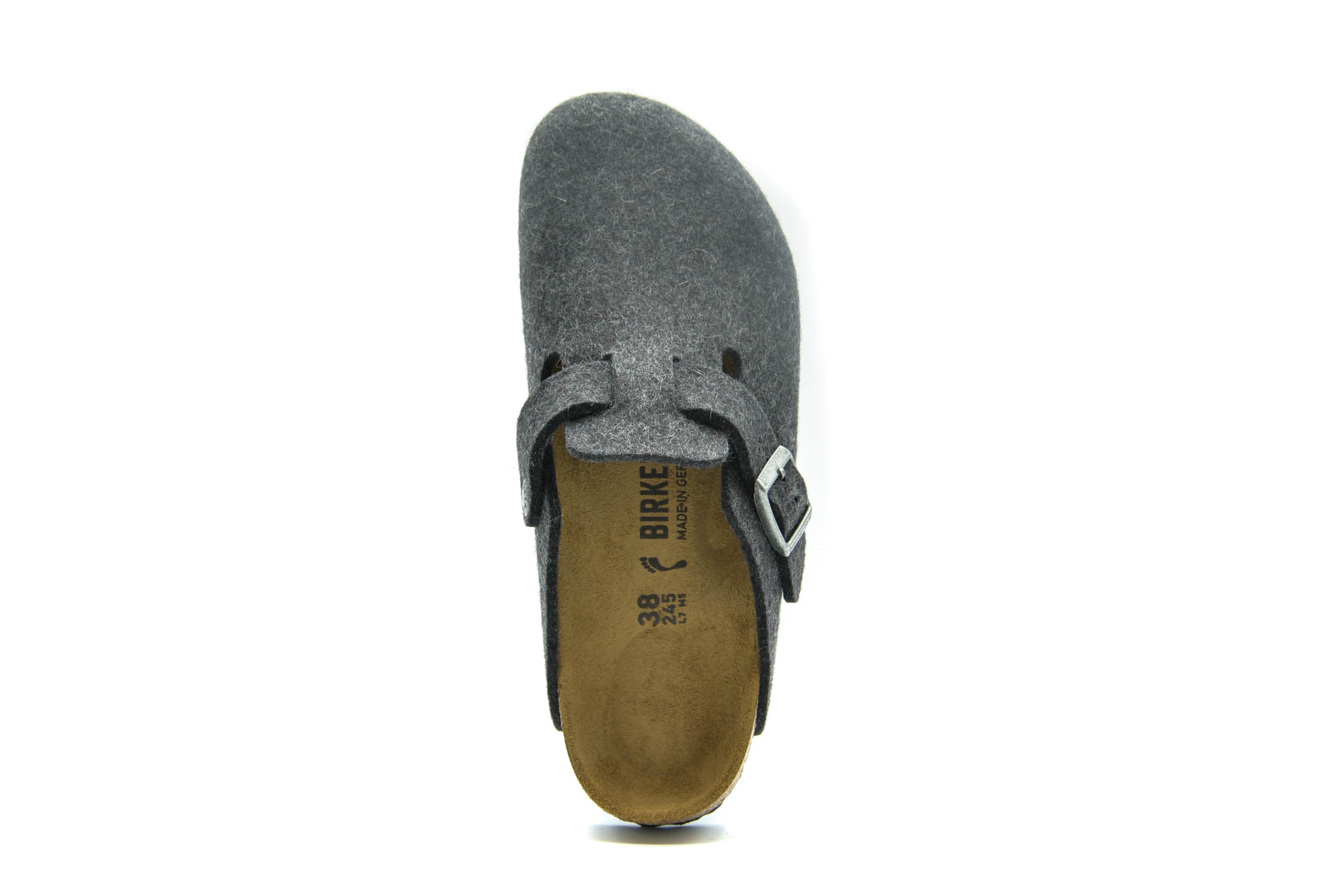 Birkenstock boston grey felt hot sale