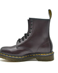 DR. MARTENS 1460 Smooth Leather Lace Up Boots in Burgundy