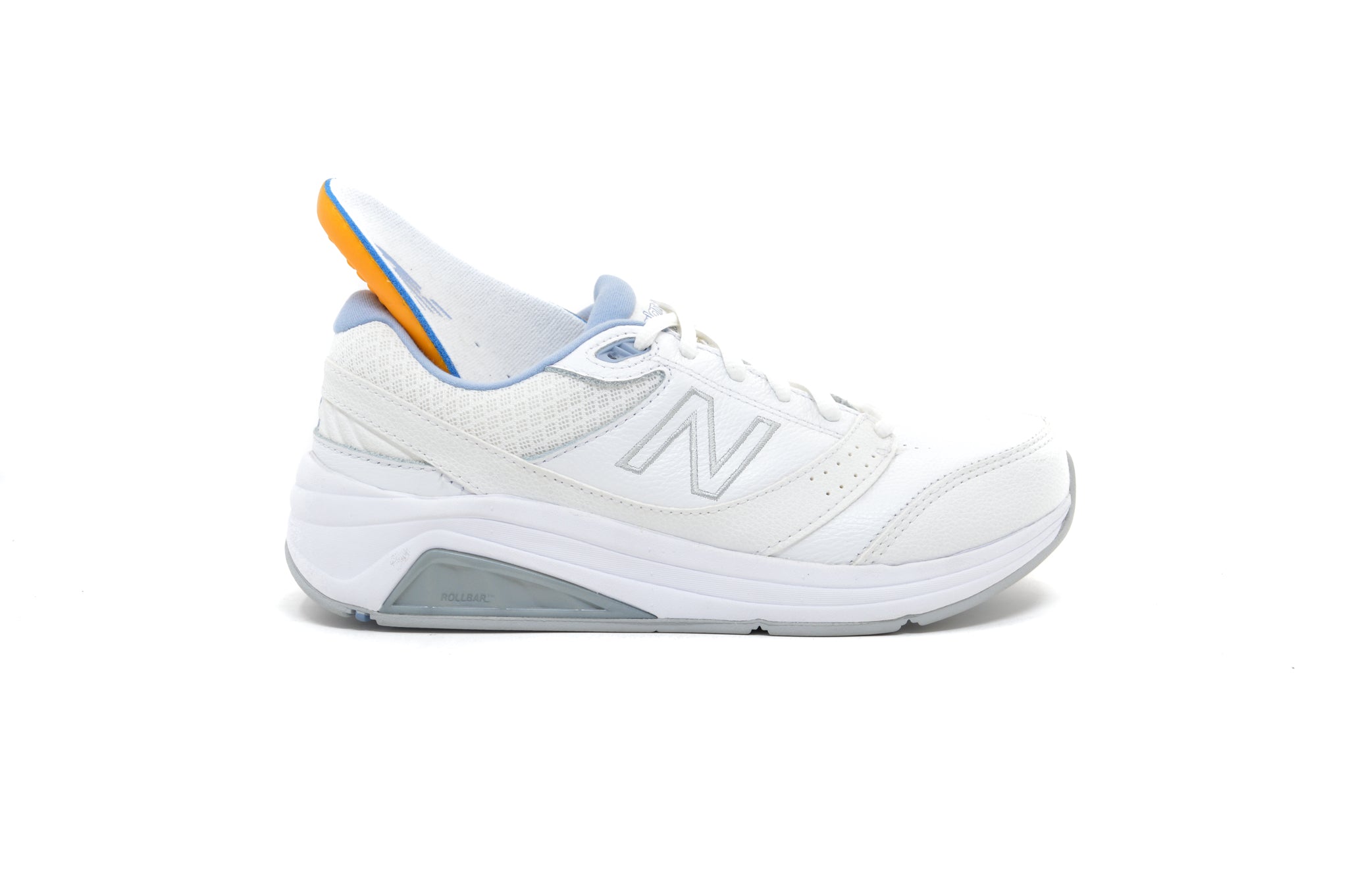 New balance walking shoes with rollbar technology and a wide base best sale